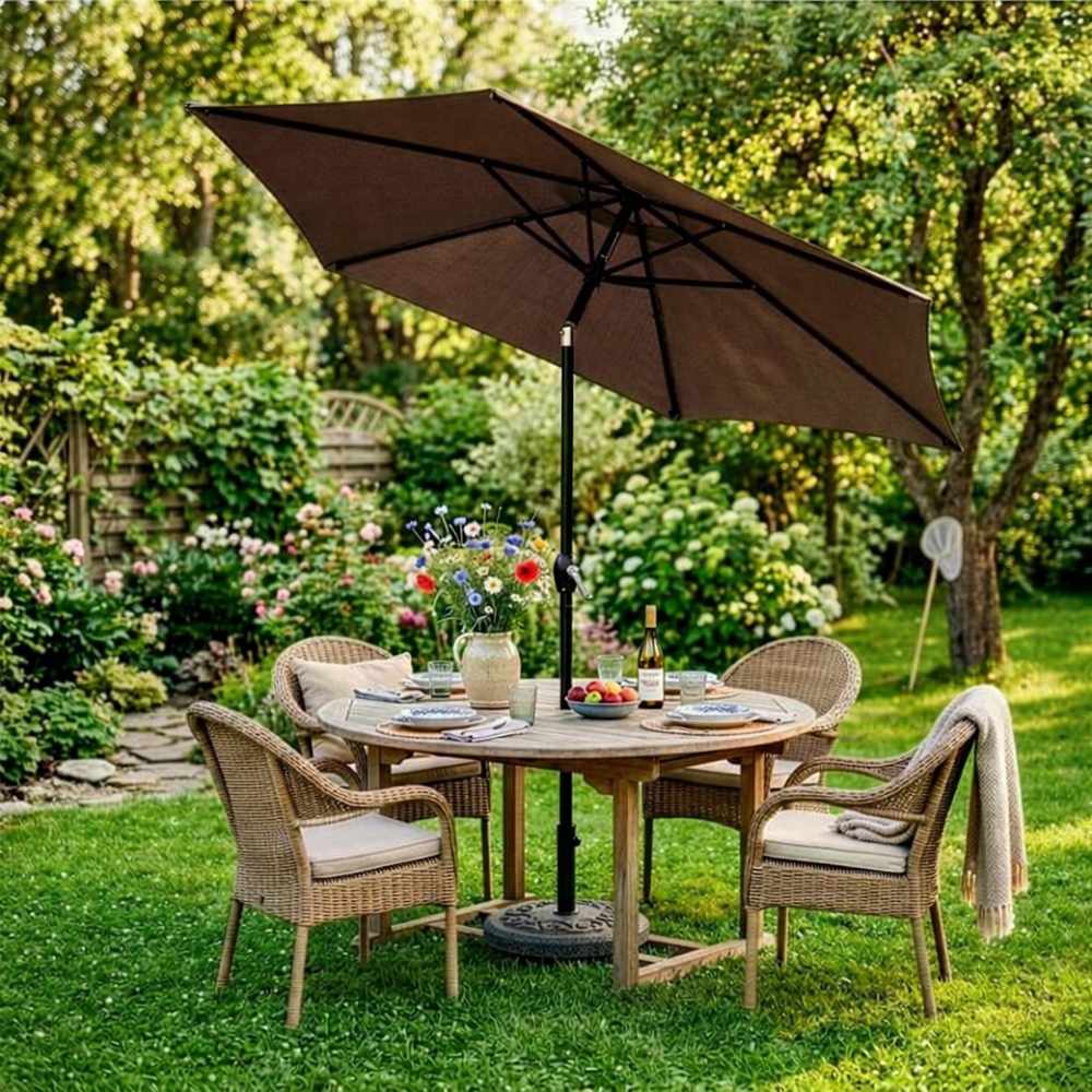 Zahradní slunečník 250 cm, tmavě šedý SPRINGOS SUNNY GU0021