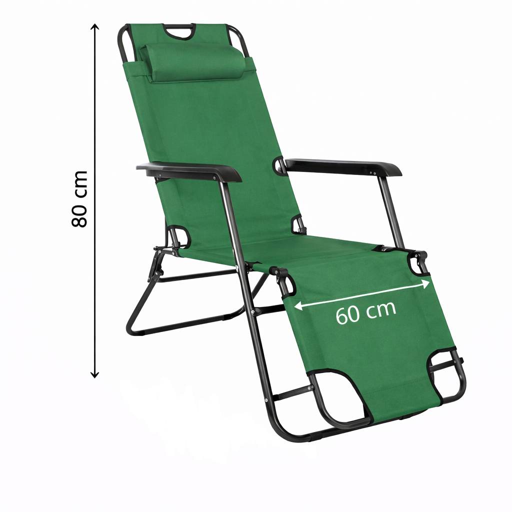 Zahradní polohovací křeslo SPRINGOS RELAX tmavě šedé