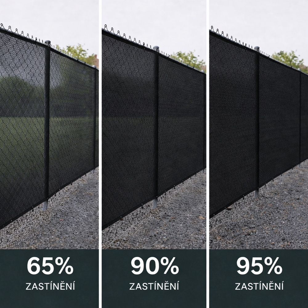 Stínící tkanina na plot 150cm x 50m 90% zastínění SPRINGOS SN0064 světle grafitová