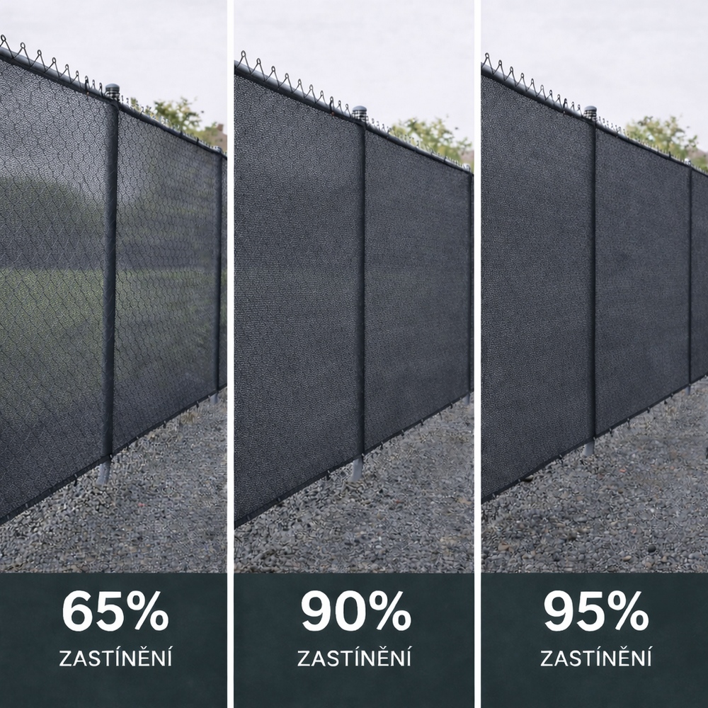 Stínící tkanina na plot 150cm x 50m 90% zastínění SPRINGOS SN0064 světle grafitová