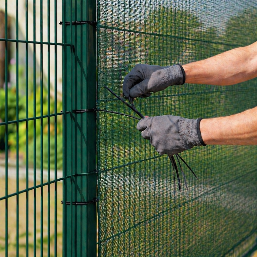 Stínící tkanina na plot 150cm x 50m 62% zastínění SPRINGOS SN0071 světle grafitová