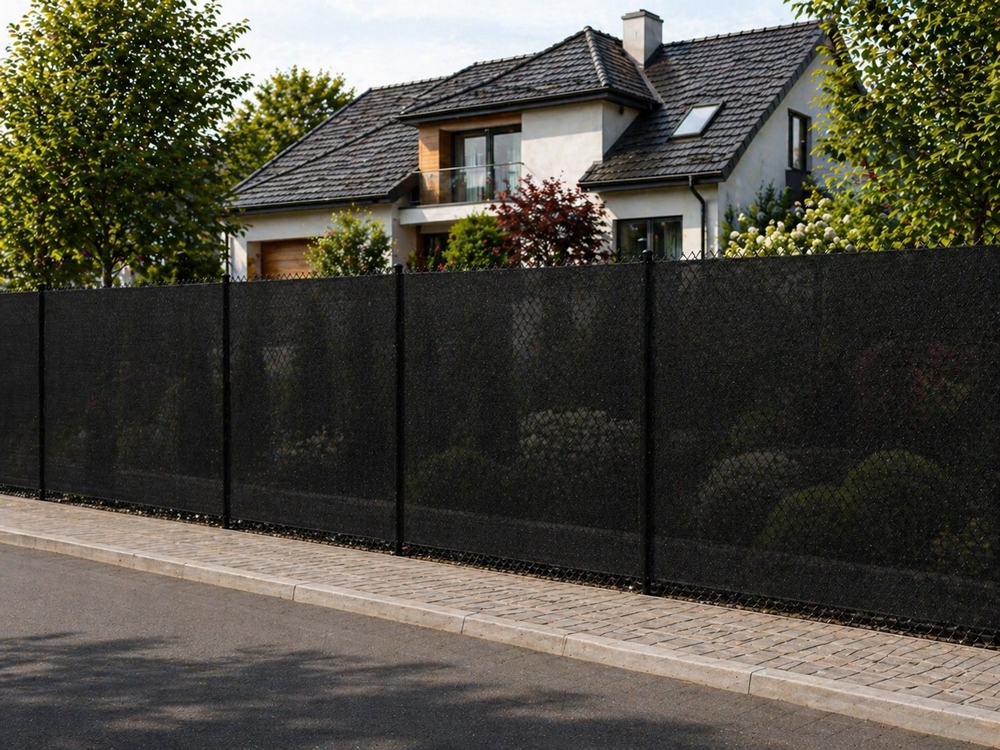 Stínící tkanina na plot 150cm x 50m 90% zastínění SPRINGOS SN0064 světle grafitová