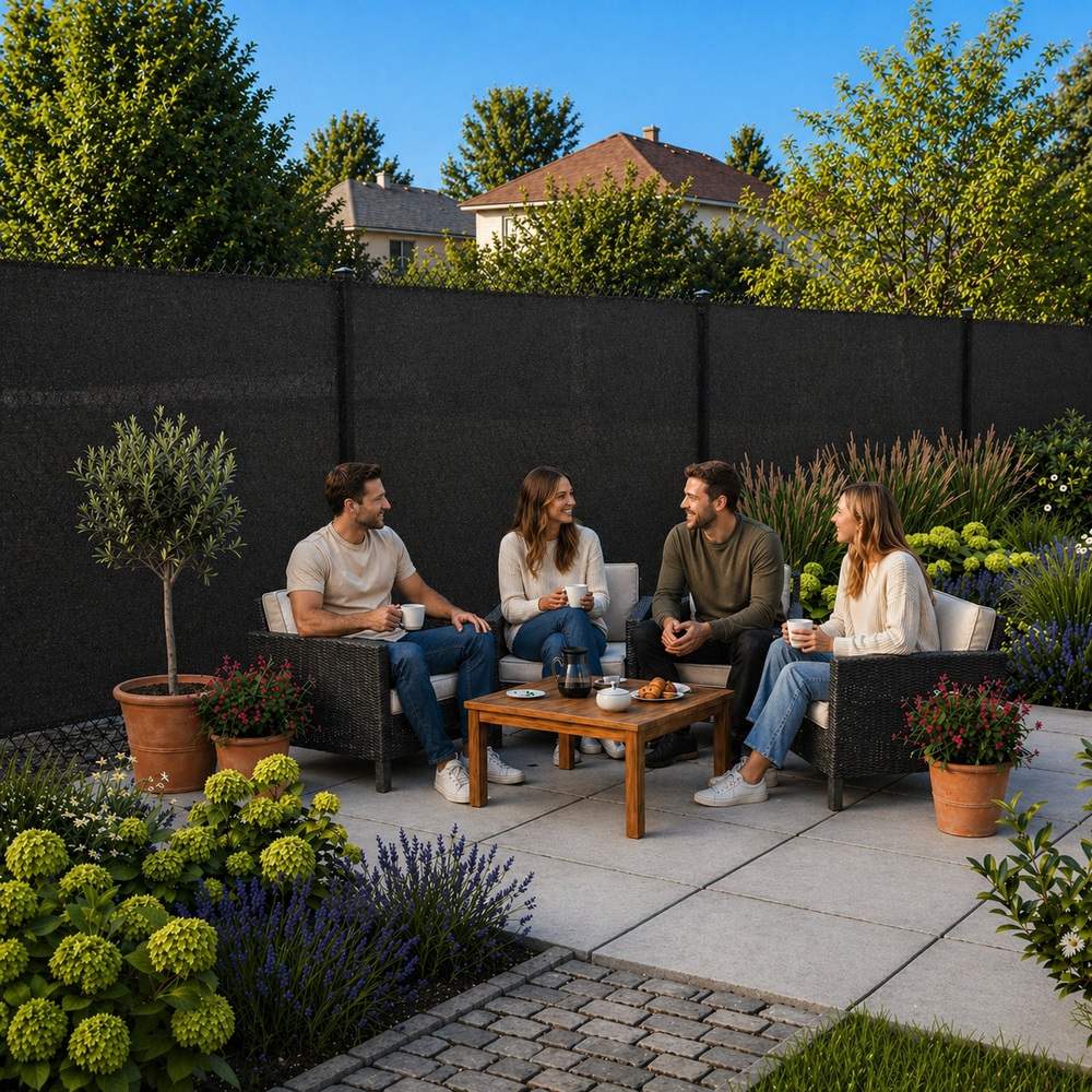 Stínící tkanina na plot 150cm x 25m 95% zastínění SPRINGOS SN0063 světle grafitová