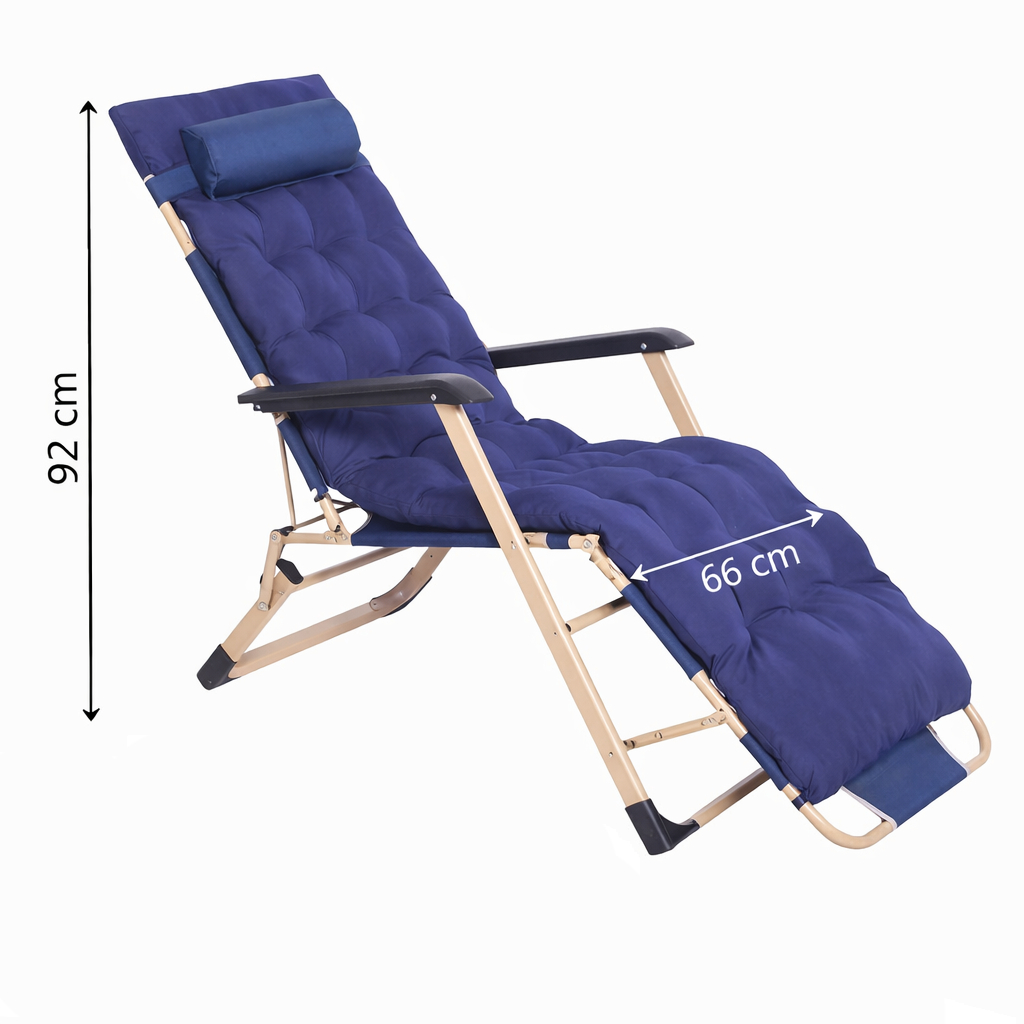 Zahradní polohovací křeslo SPRINGOS VICTO modré