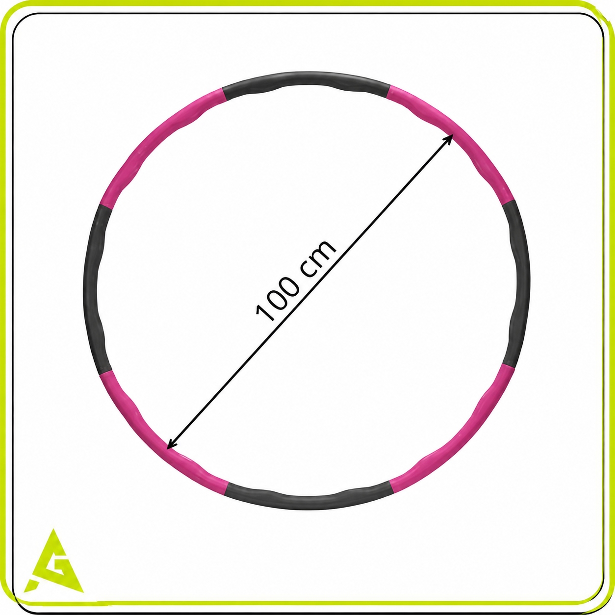 Hula hoop obruč nastavitelná 67-88 cm ACTIGET ACT0132 růžovo-šedá