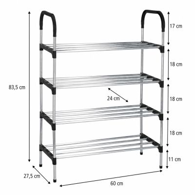 Botník 60x83,5cm SPRINGOS HS0003 stříbrný