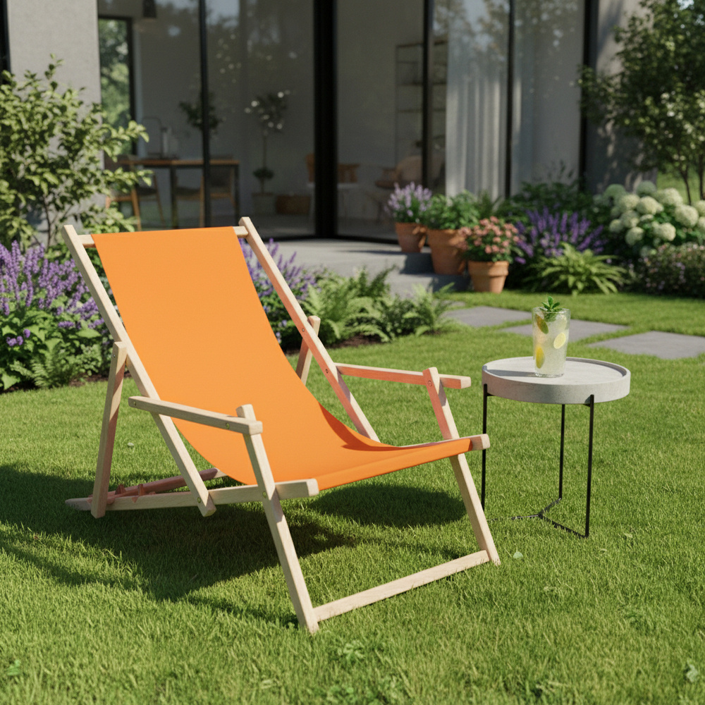 Zahradní dřevěné lehátko SPRINGOS TORINO černé