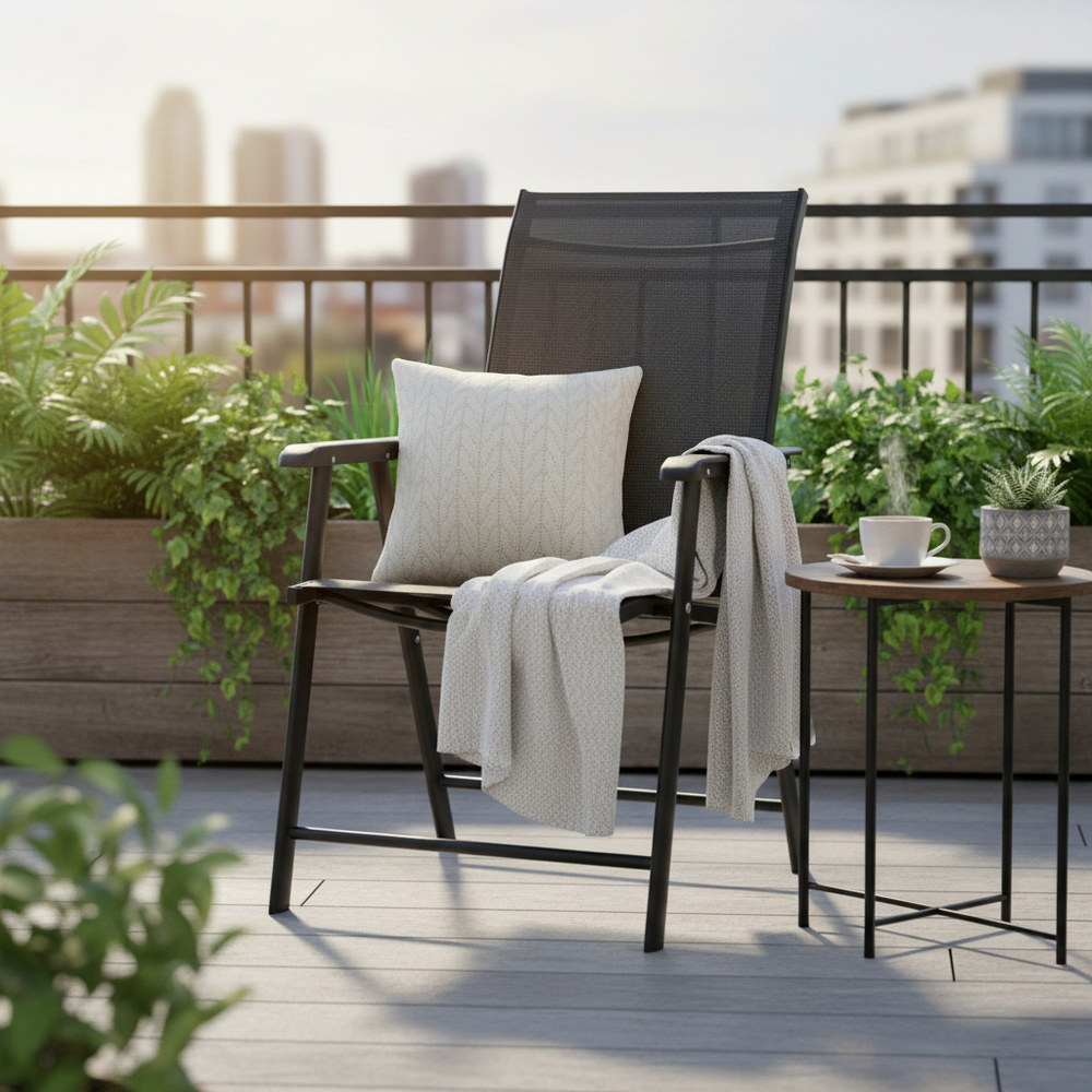 Zahradní křeslo SPRINGOS VERONA černé