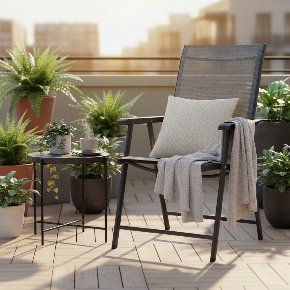 Zahradní křeslo SPRINGOS VERONA černé