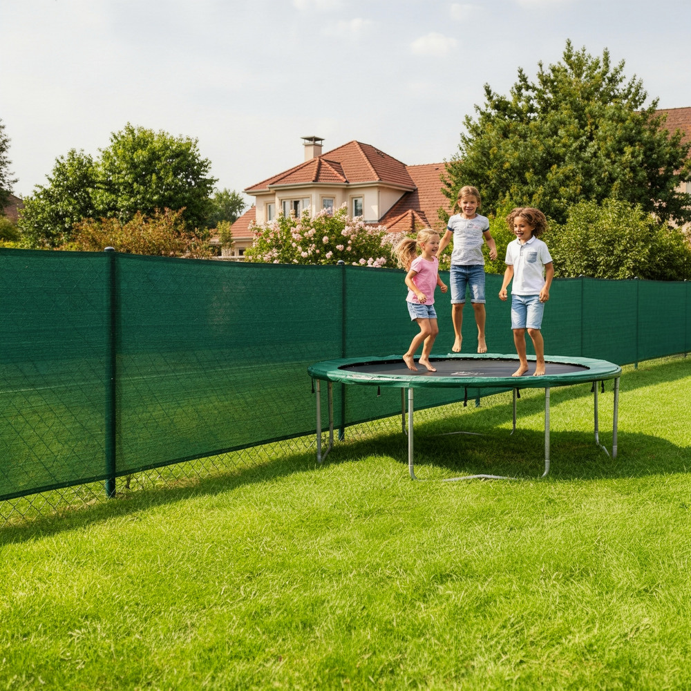 Stínící tkanina na plot 150cm x 50m 90% zastínění SPRINGOS SN0064 světle grafitová