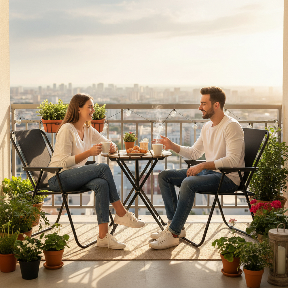 Zahradní křeslo SPRINGOS MALAGA tmavě modré