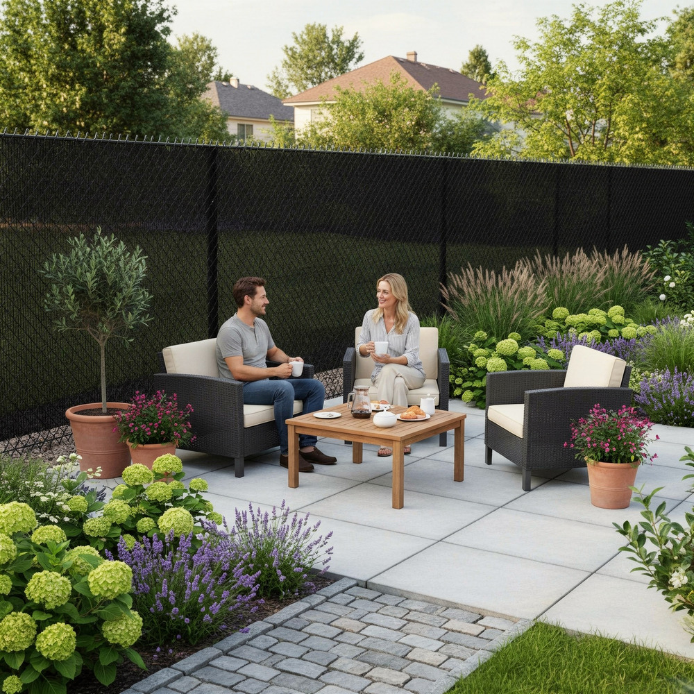 Stínící tkanina na plot 150cm x 50m 90% zastínění SPRINGOS SN0064 světle grafitová