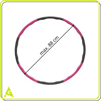 Hula hoop obruč nastavitelná 67-88 cm ACTIGET ACT0132 růžovo-šedá
