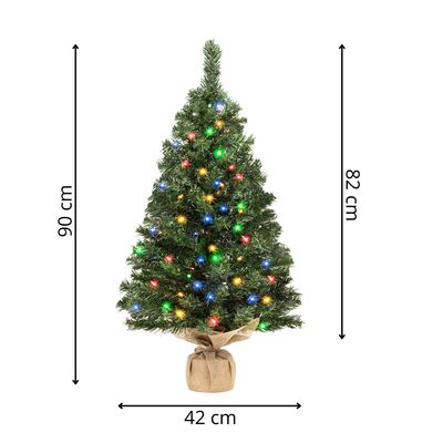 LED světelná dekorace Stromeček - 90cm, 50LED,IP44, multicolor