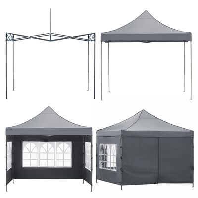 Párty stan 3x3 m SPRINGOS GP0005 tmavě šedý