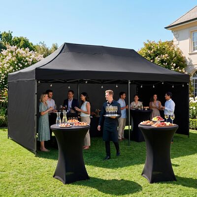Párty stan 3x6 m SPRINGOS GP0008 černý