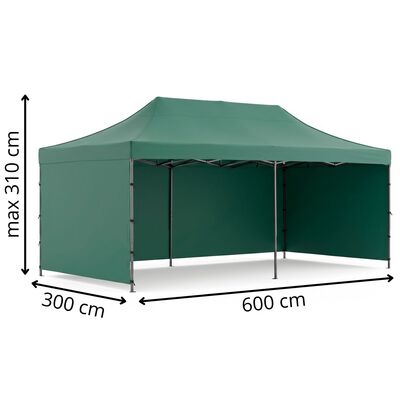 Párty stan 3x6 m SPRINGOS GP0009 zelený