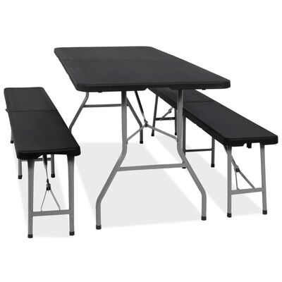 Pivní set pro 8 osob 180x74 cm SPRINGOS GF0099 bílý