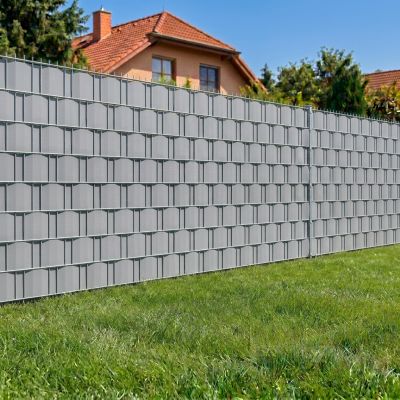 Plotová páska 19cm x 50m + spony SPRINGOS FN0010 světle šedá