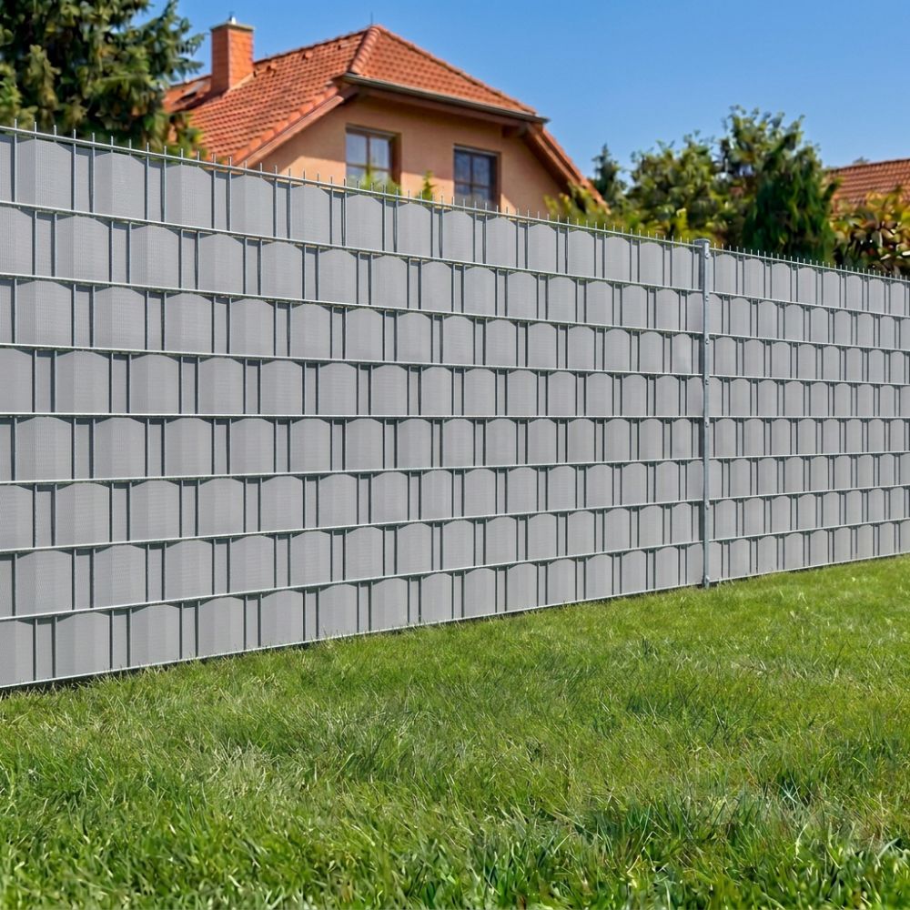 Plotová páska 19cm x 50m + spony SPRINGOS FN0010 světle šedá