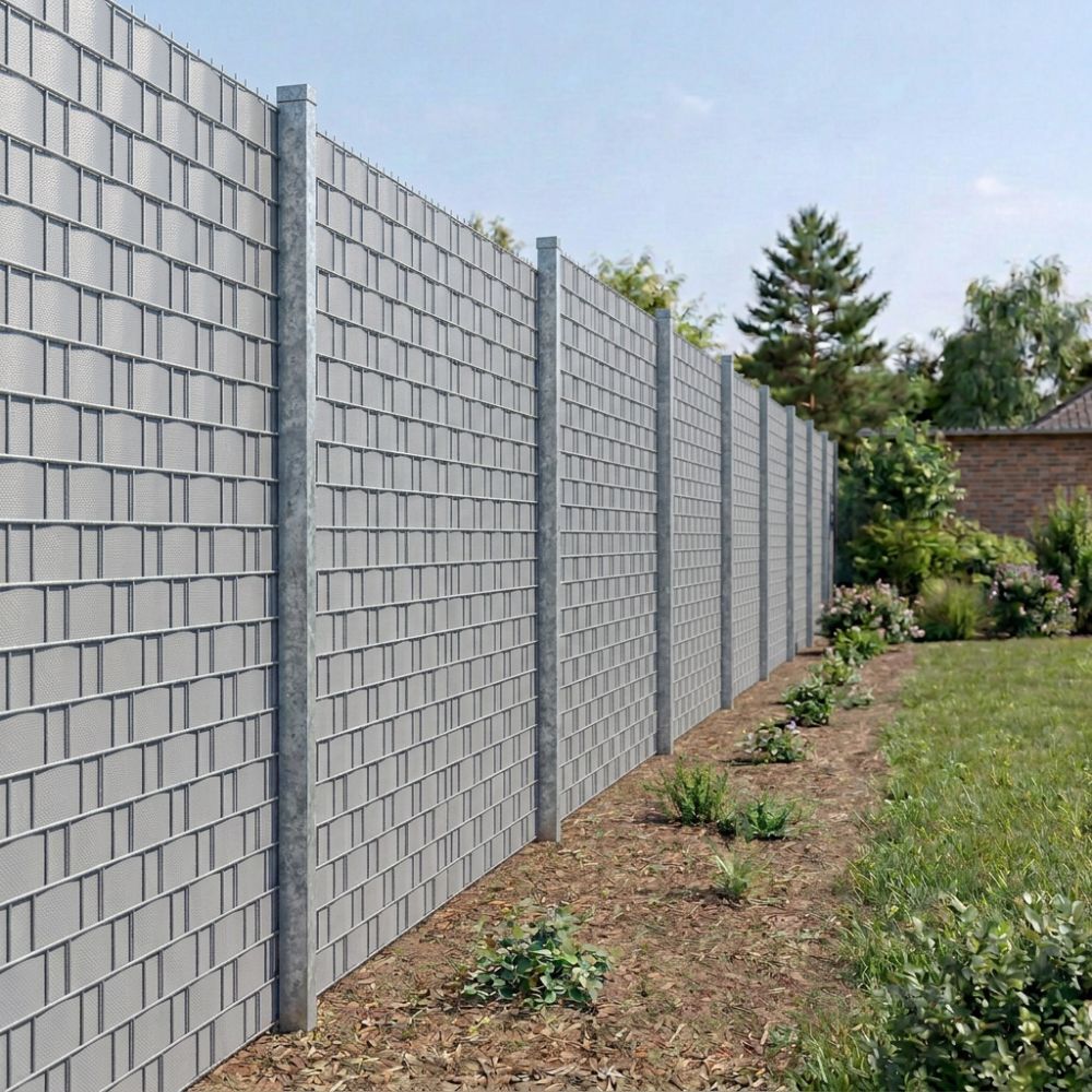 Plotová páska 4,75cm x 50m + spony SPRINGOS FN0013 světle šedá