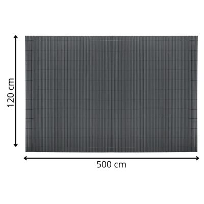 PVC zástěna 1,2x5 m na balkon plot SPRINGOS GA0242 šedá