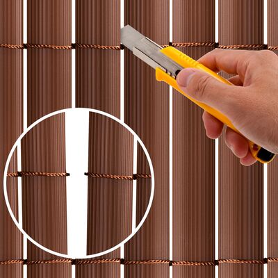 PVC zástěna 1,6x5 m na balkon plot SPRINGOS GA0247 hnědá