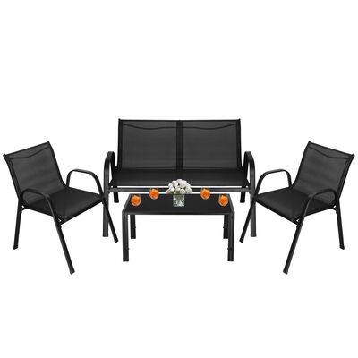 Set zahradního nábytku SPRINGOS VALENTE GF0106 černý