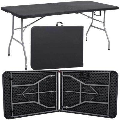 Skládací cateringový stůl 180x75 cm SPRINGOS RAUT GF0056 černý
