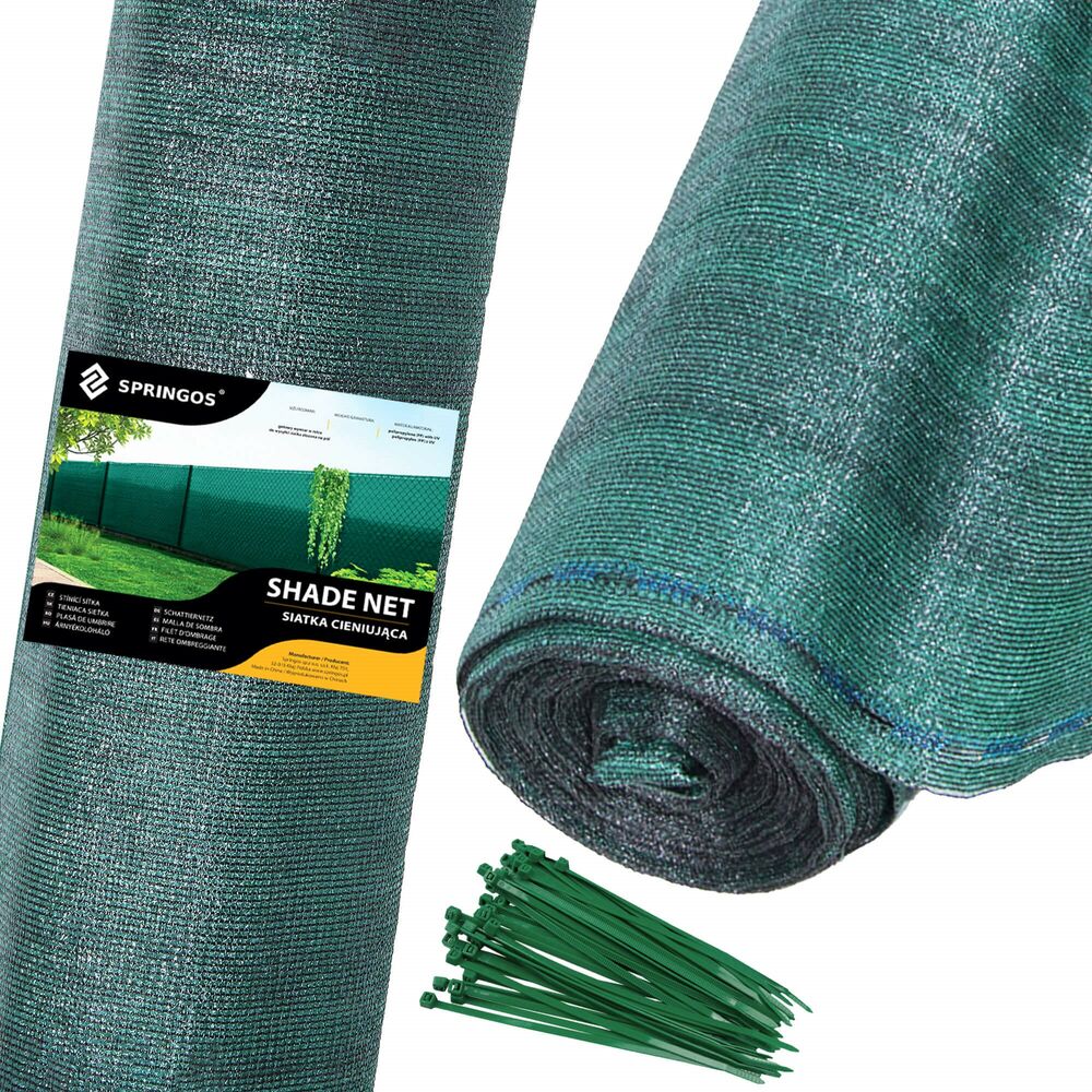 Stínící tkanina na plot 150cm x 50m 90% zastínění SPRINGOS SN0064 světle grafitová