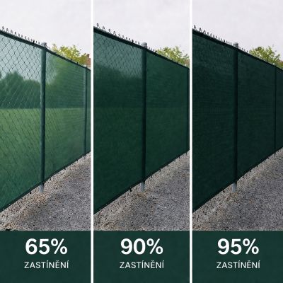 Stínící tkanina na plot 150cm x 25m 95% zastínění SPRINGOS SN0063 světle grafitová