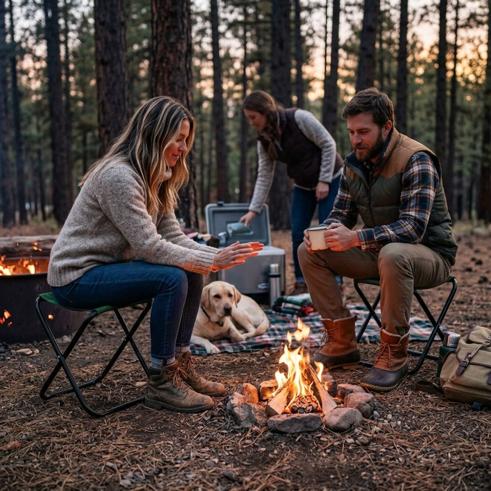 Turistická skládací židle SPRINGOS TRIP zelená