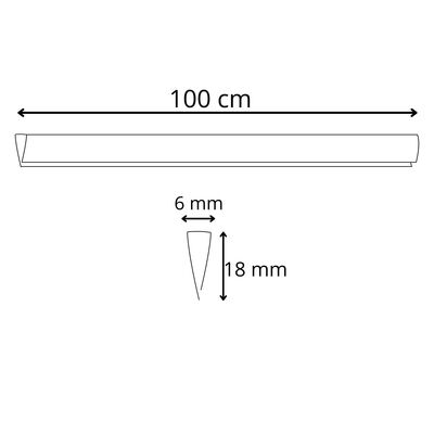 Ukončovací profil pro PVC zástěny 1m SPRINGOS GA0251 hnědý