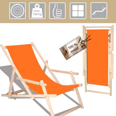 Zahradní dřevěné lehátko SPRINGOS TORINO černé