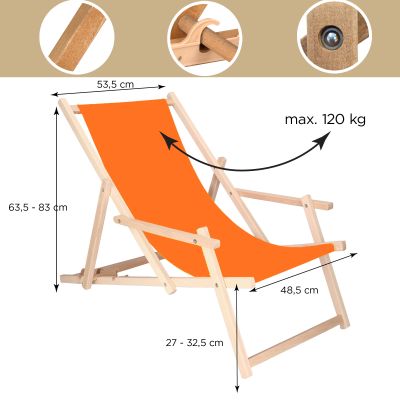 Zahradní dřevěné lehátko SPRINGOS TORINO černé