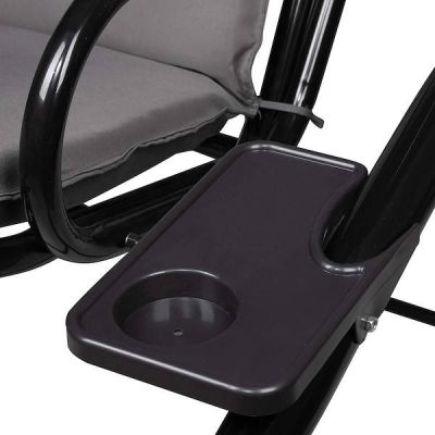 Zahradní houpačka SPRINGOS LINDA 4-místná, šedá