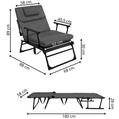 Zahradní křeslo SPRINGOS VERANO šedé