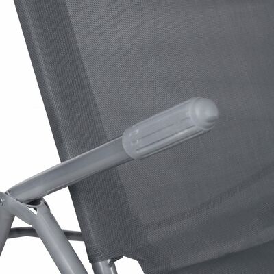 Zahradní lehátko SPRINGOS SIESTA tmavě šedé