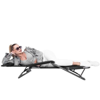 Zahradní polohovací křeslo SPRINGOS RELAX tmavě šedé