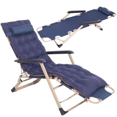 Zahradní polohovací křeslo SPRINGOS VICTO modré