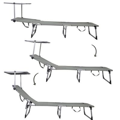 Zahradní polohovací lehátko SPRINGOS POOL šedé