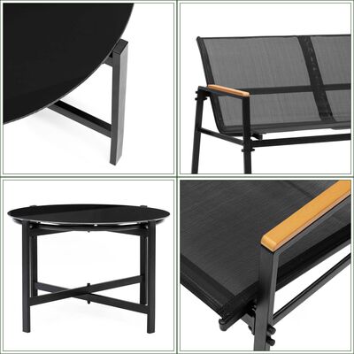 Zahradní set nábytku SPRINGOS GF0120 černý