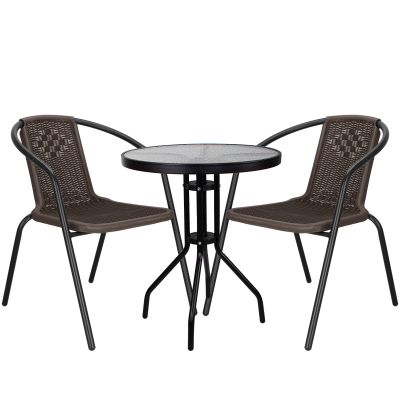 Zahradní set ratanového nábytku SPRINGOS BISTRO 2 hnědý