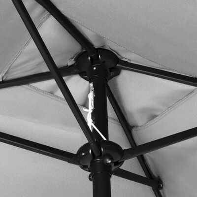 Zahradní slunečník 122x195 cm SPRINGOS GU0038 šedý