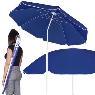 Zahradní slunečník 160 cm SPRINGOS VIVA BU0008 modro-bílý