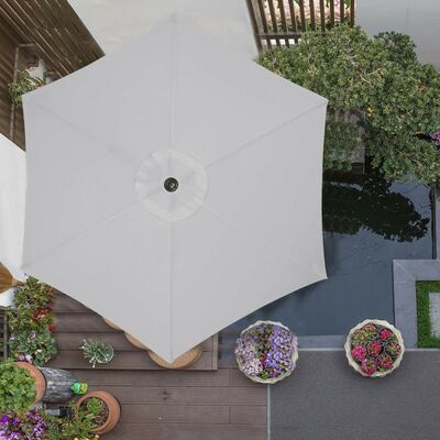 Zahradní slunečník 250 cm, světle šedý SPRINGOS SUNNY GU0022