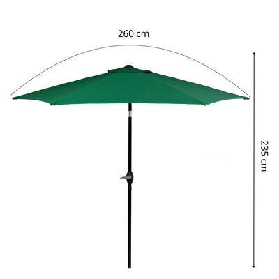 Zahradní slunečník 250 cm, tmavě šedý SPRINGOS SUNNY GU0021