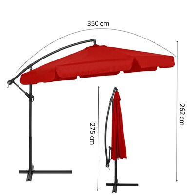 Zahradní slunečník 290 cm, krémový SPRINGOS MALTA GU0045