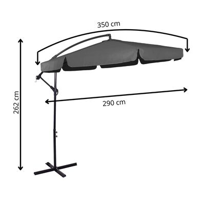 Zahradní slunečník 290 cm, krémový SPRINGOS MALTA GU0045