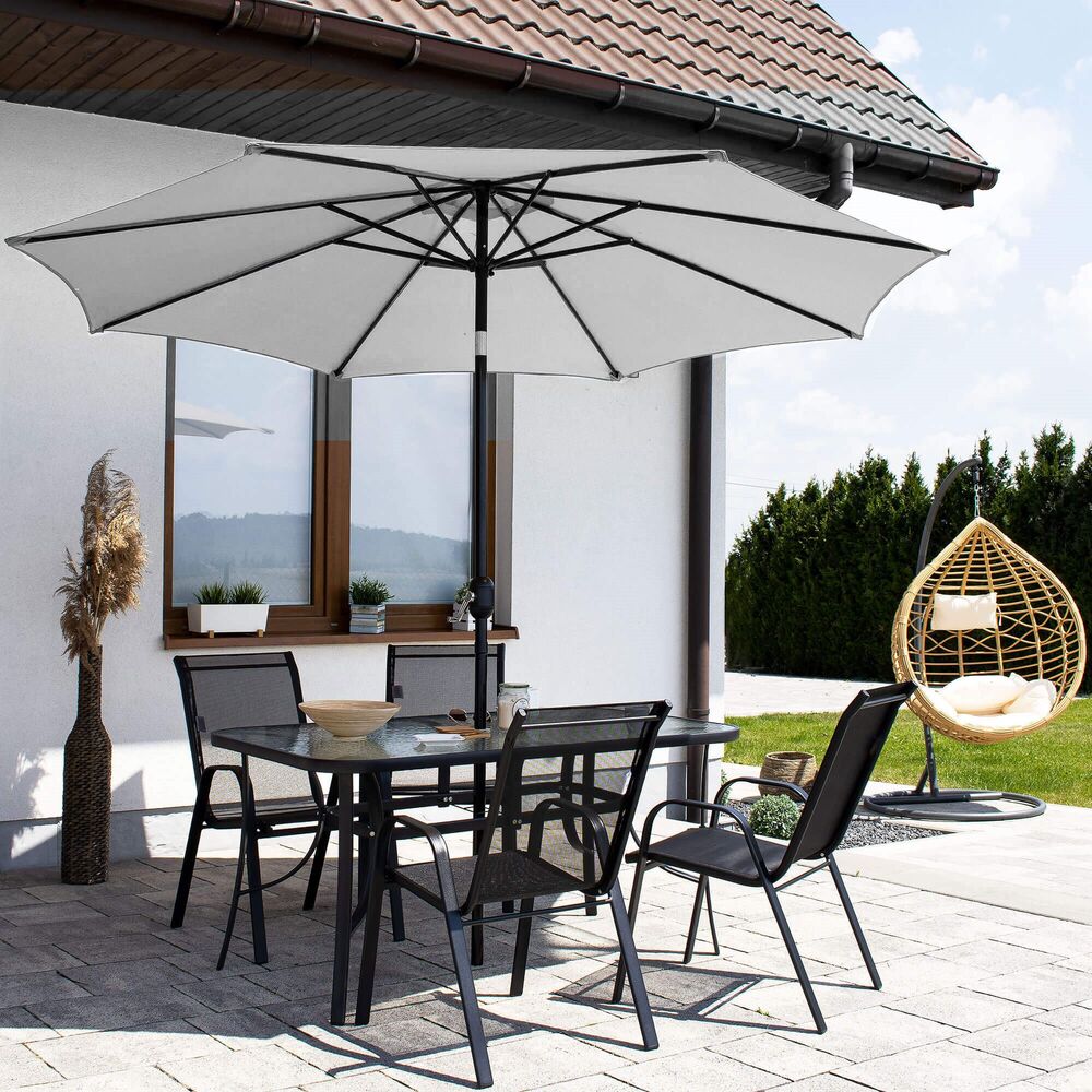 Zahradní slunečník 250 cm, tmavě šedý SPRINGOS SUNNY GU0021